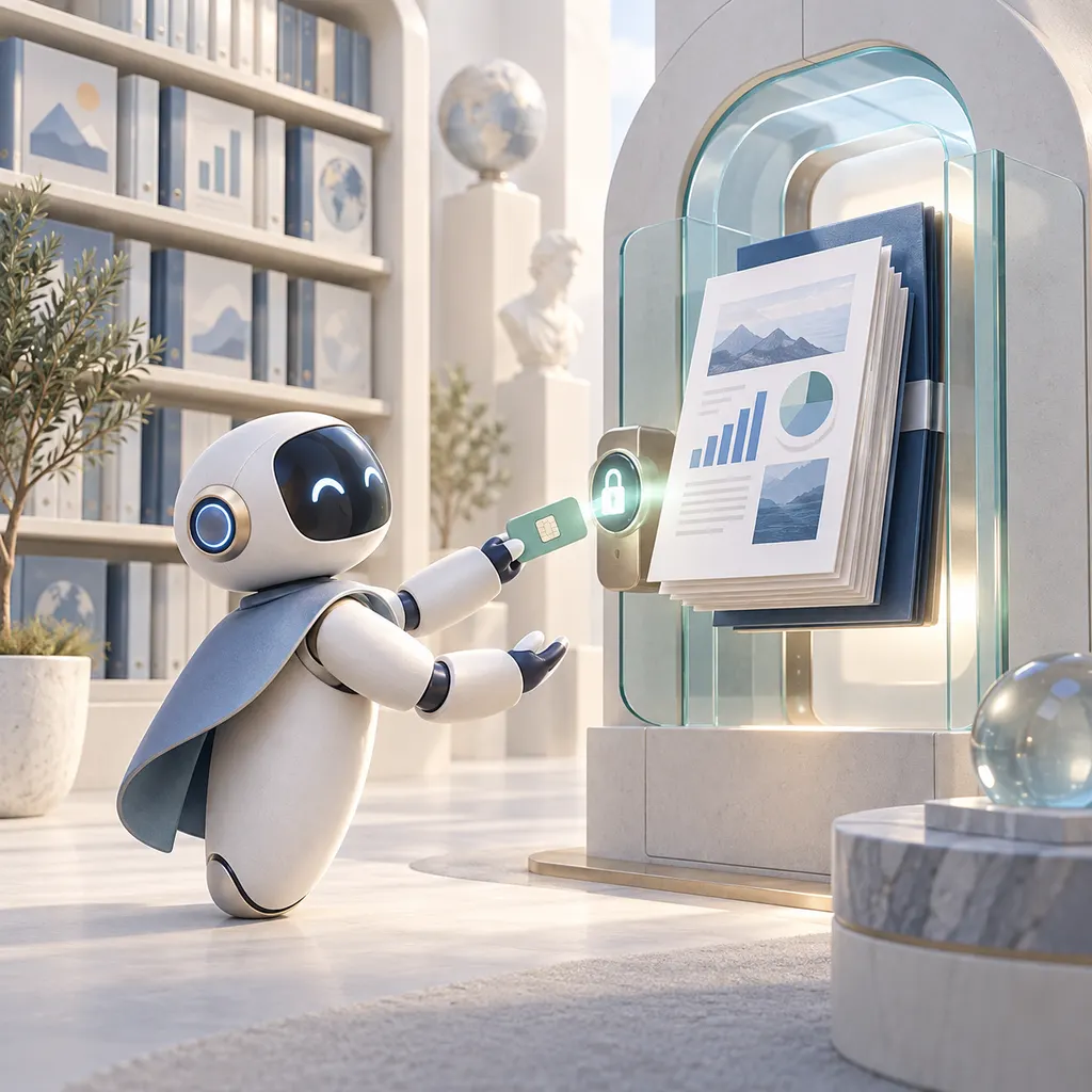 An AI agent unlocking a professional benchmark report download